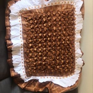 Homemade brown crystal pillowcase